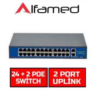 24+2 Port 10/100/1000 Poe Switch Gigabit