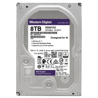 Western Digital Purple WD82PURZ 3.5' 8 TB 7200 RPM HDD Güvenlik Diski