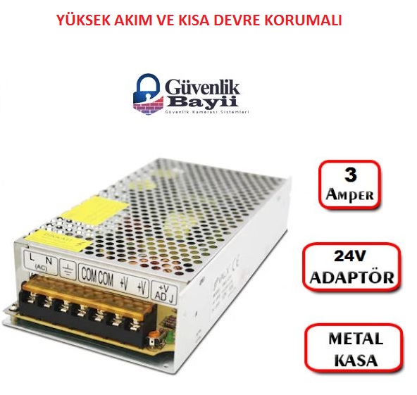 24 volt 3 amper adaptör 24v 3a