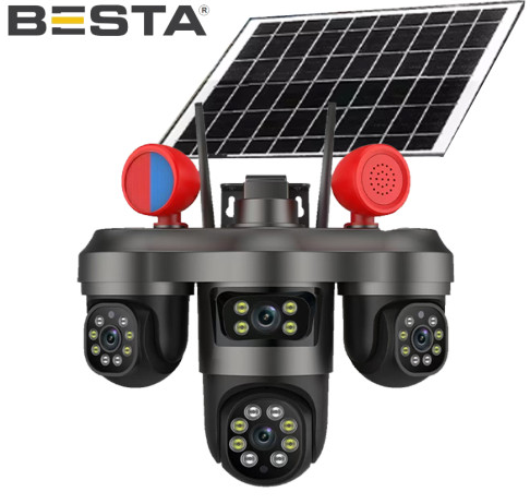 Solar 4G 3 MP + 3MP + 3MP 3 KAMERALI KABLOSUZ GÜVENLİK KAMERASI RML-55G