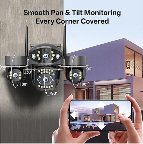 ARNA 3+3+3+3 MP 4 KAMERALI KABLOSUZ WİFİ MOTORİZE GÜVENLİK KAMERASI AR-75W görünüm