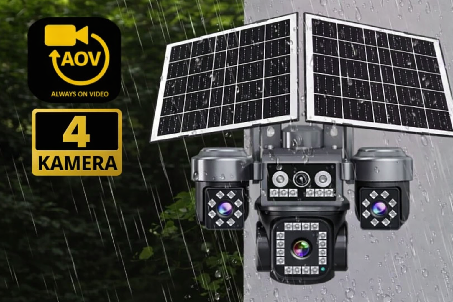 4G ÇİFT SOLAR 4 KAMERALI E-SİM ÖZELLİKLİ GÜVENLİK KAMERASI RX-204GS görünüm