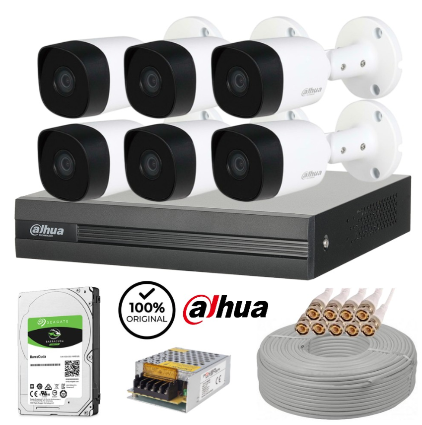 Dahua 8 Kanal 6 Kamera Güvenlik Set