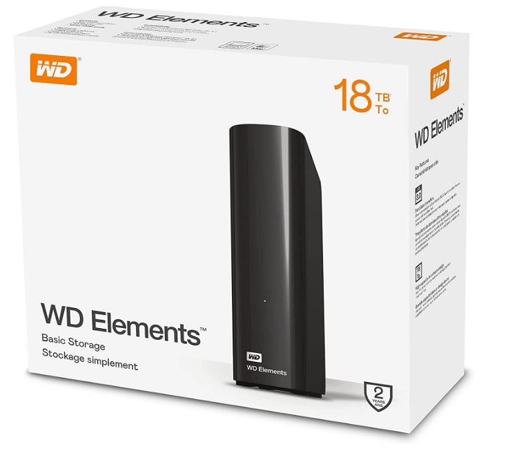 WD 18TB Elements Desktop Masaüstü Harici Hard Disk (WDBWLG0180HBK