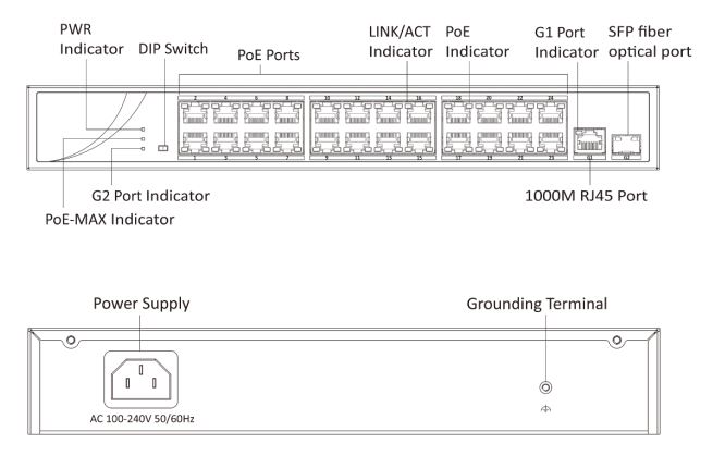 Hikvision DS-3E0326P-E/M(B) 24 Port  10/100 Poe Switch