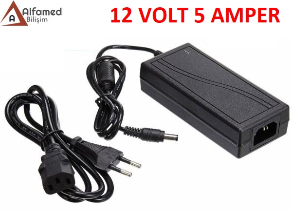 12V 5 AMPER PLASTİK SWITCH ADAPTÖR Güvenlik kamerası adaptörü