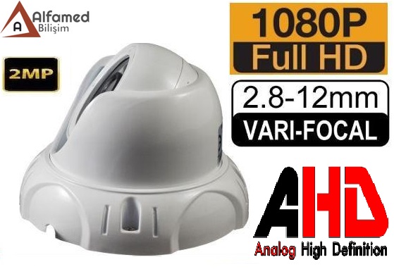 2MP Varifocal 1080P 6 Atom LED AHD Dome Güvenlik Kamerası görünüm