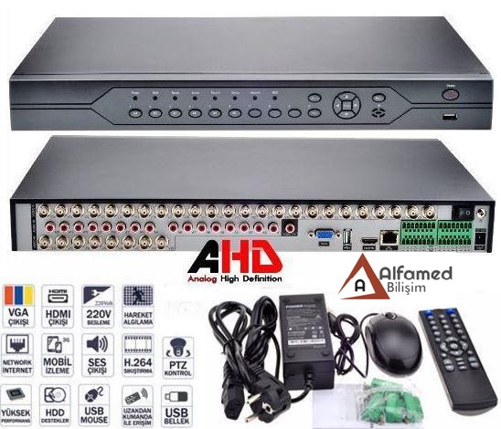 32 Kanal 4 Harddisk AHD Güvenlik Kamerası Kayıt Cihazı görünüm