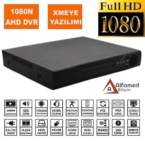 16 Kanal AHD Kamera Kayıt Cihazı 2mp 1080 xmeye full hd görünüm