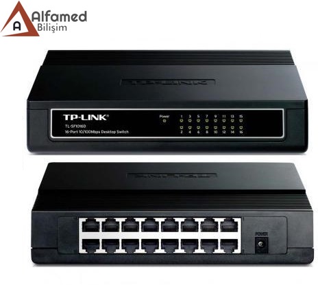 TP-LİNK 16 Port 10/100 Mbps Desktop SwitchTL görünüm