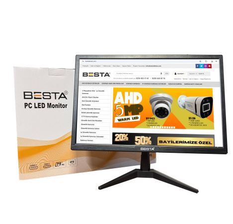 Besta BST-19WS 19inc 5ms 1440X900 Vga/hdmı Siyah LED Monitör görünüm