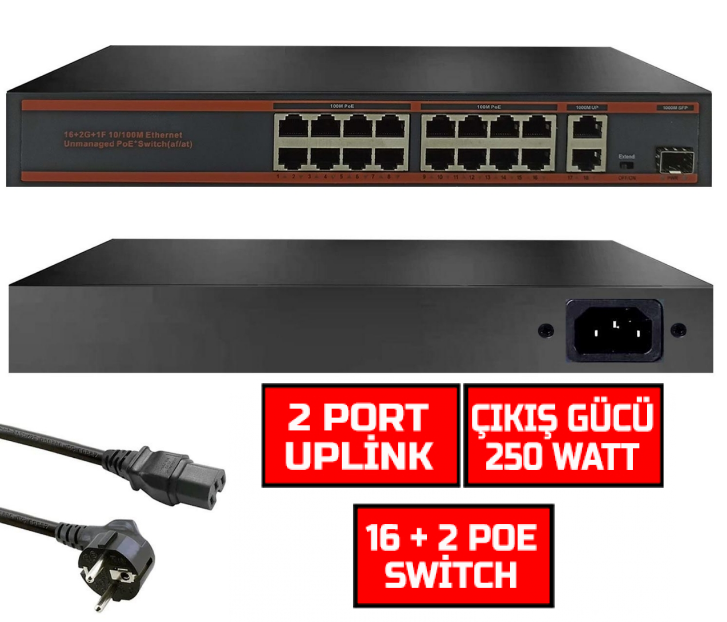 16 port poe switch