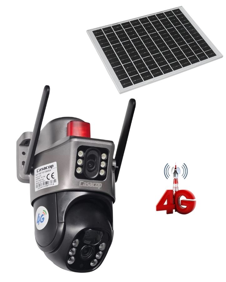 CASACOP Q7 4G ÇİFT LENSLİ SMARTLED PTZ KAMERA