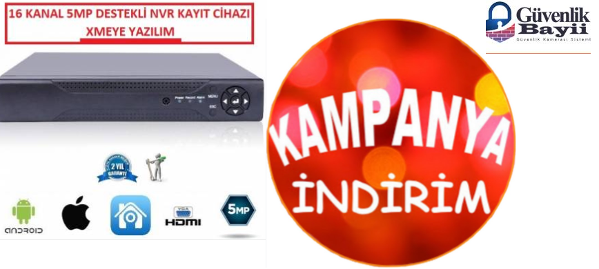 16 kanal nvr kayıt vihazı