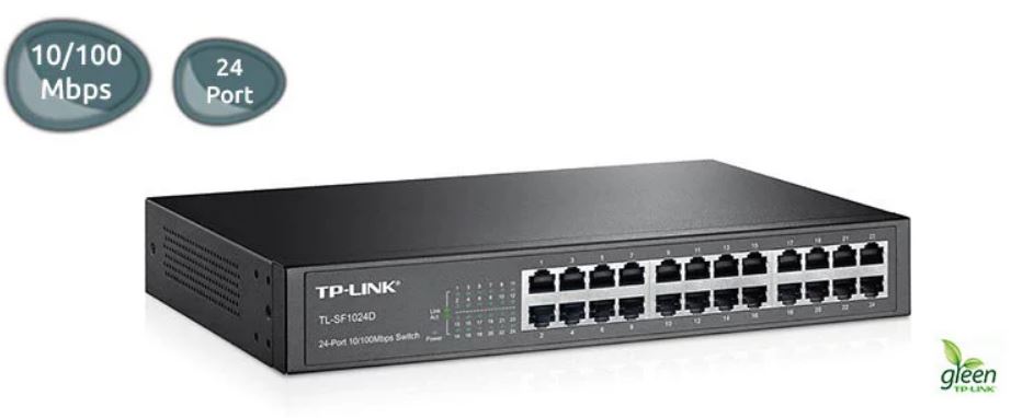 TP-Link TL-SF1024D 24-Portlu 10/100Mbps Desktop/Rackmount Switch