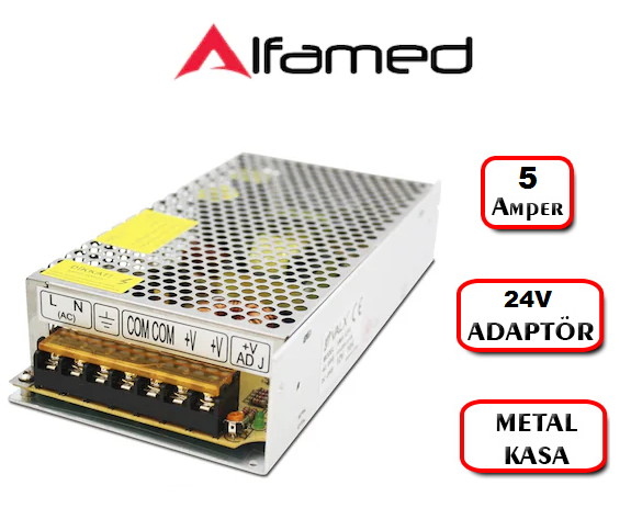 24V 5 Amper Adaptörü metal kasa trafo adaptör