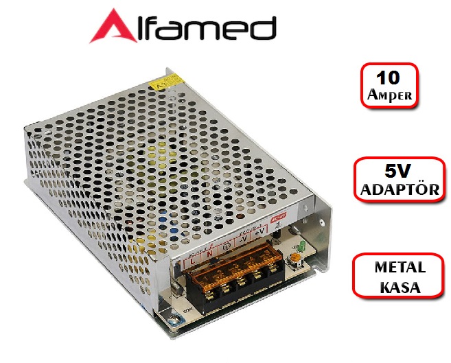 5V 10 Amper Adaptörü Metal Kasa Trafo Adaptör