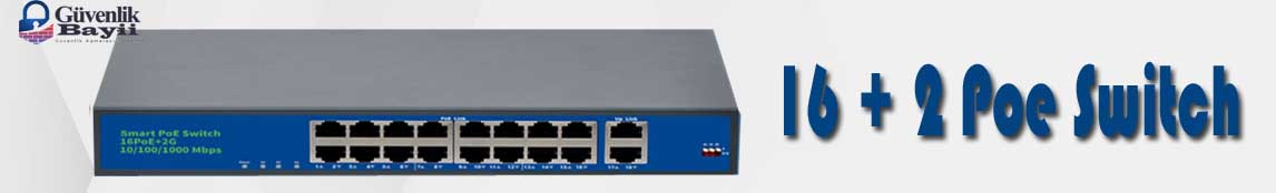 16 + 2 Port PoE Switch