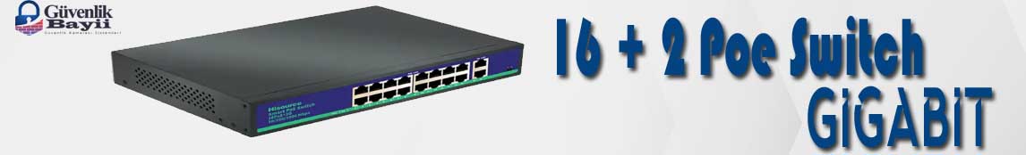 16+2 Port PoE Switch 10/100/1000 Gigabit