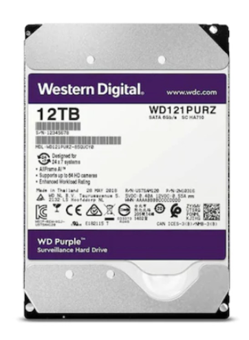 Western Digital 3.5 12 TB Purple WD121PURZ SATA 3.0 7200 RPM Hard