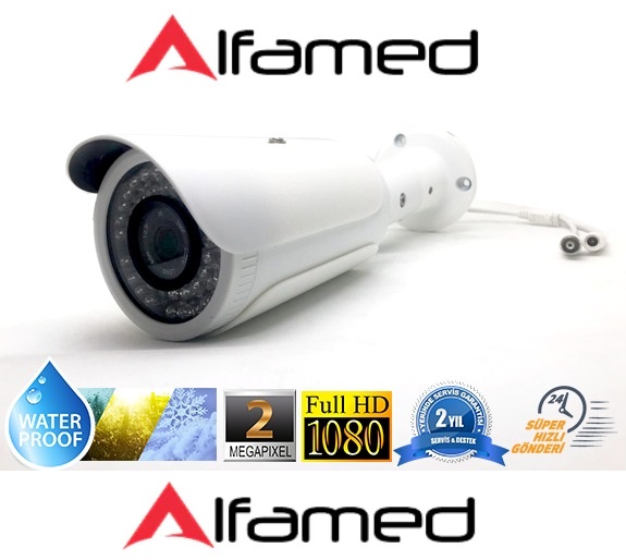 2MP 1080p AHD 42 Led Gece Görüşlü Güvenlik Kamerası ALFAMED AL-8143W