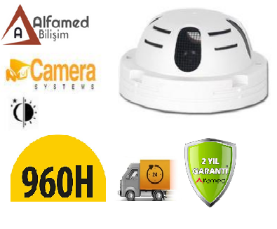 Duman Dedektörü Görünümlü Analog Dome Kamera ALFA-1843