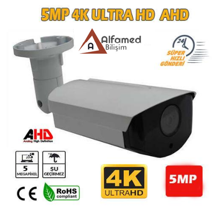 5MP AHD 4K Ultrahd Gece Görüşlü Dış Mekan Güvenlik Kamerası