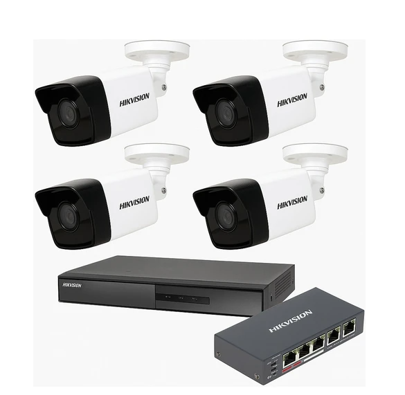 Hikvision 2 Mp 4 Lü Dış Ortam Ip Kamera Seti 1 Tb Güvenlik HDD